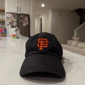 SF Black Cap with Orange Logo